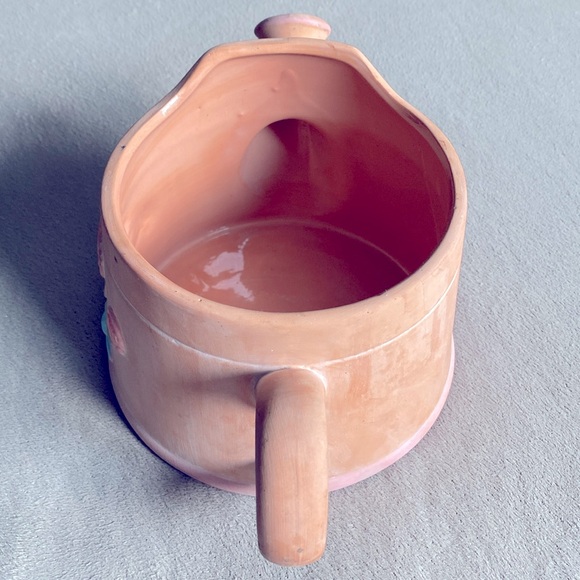 Vintage MY-NEIL Handcrafted Terracotta Watering Can Planter With Flowers New ! - Picture 8 of 12